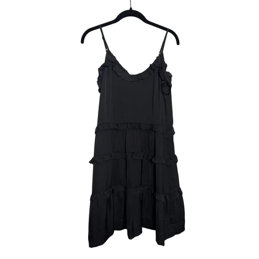 Rebecca Minkoff Sasha Black Sleeveless Ruffle Mini Dress Sz. XS